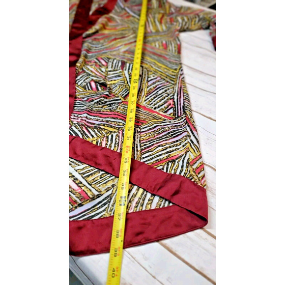 Melissa Mcarthy Seven Womens Top 2X Kimono Cover-Up Bohemian Layering Satin Plus - Picture 8 of 10